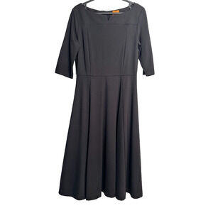 Mary Crafts Black Women's Quarter Sleeve Dress Size 6